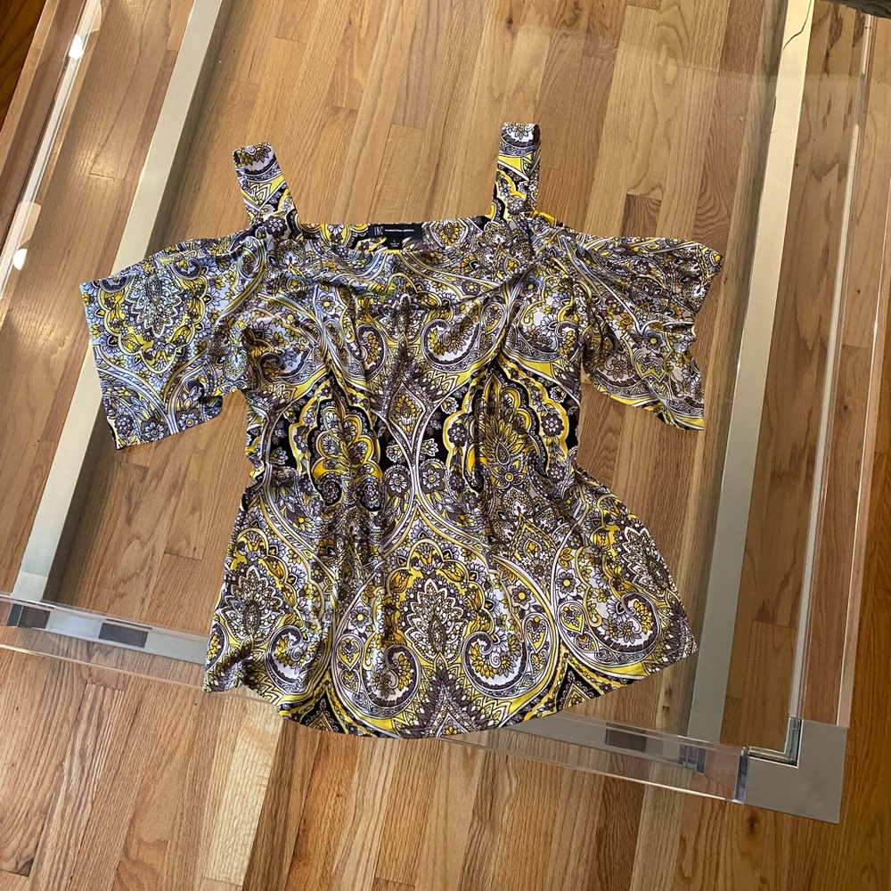 INC Off The Shoulder Top, Straps, Large, NWOT